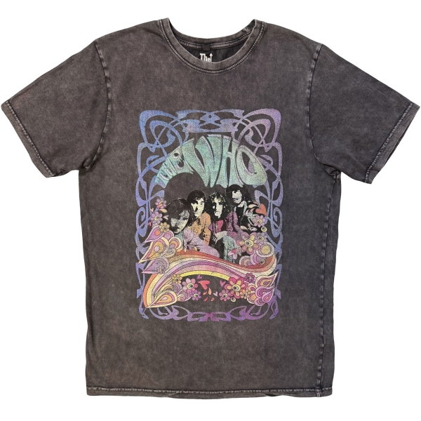The Who - Psych Floral Stone Wash Uni Char T-Shirt i gruppen MERCHANDISE / T-shirt / Nyheter / Pop-Rock hos Bengans Skivbutik AB (5693032r)