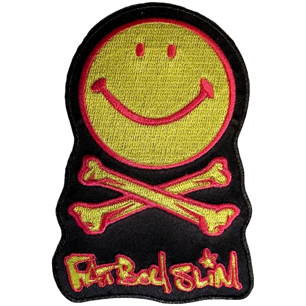 Fatboy Slim - Happy Face Logo Woven Patch i gruppen MERCH / Accessoarer / Tygmärken hos Bengans Skivbutik AB (5694813)