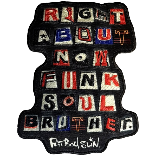 Fatboy Slim - Funk Soul Brother Woven Patch i gruppen MERCH / Accessoarer / Tygmärken hos Bengans Skivbutik AB (5694814)