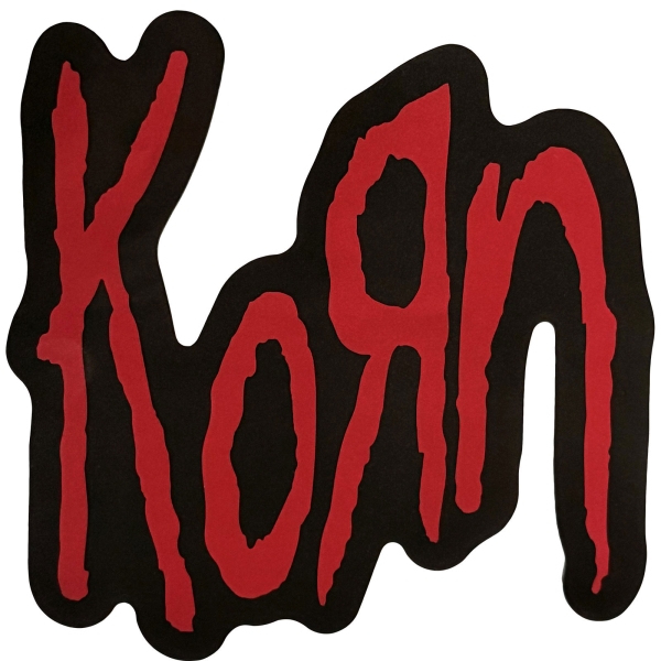 Korn - Red Logo Sticker i gruppen MERCH / Prylar / Klistermärken hos Bengans Skivbutik AB (5694831)