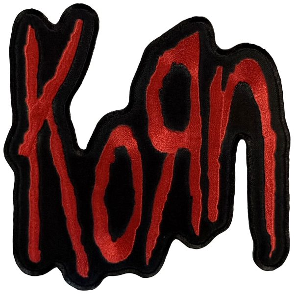 Korn - Red Logo Woven Patch i gruppen MERCH / Accessoarer / Tygmärken hos Bengans Skivbutik AB (5694853)