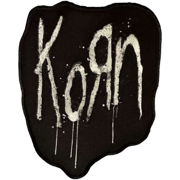 Korn - Splatter Logo Woven Patch i gruppen MERCH / Accessoarer / Tygmärken hos Bengans Skivbutik AB (5694859)