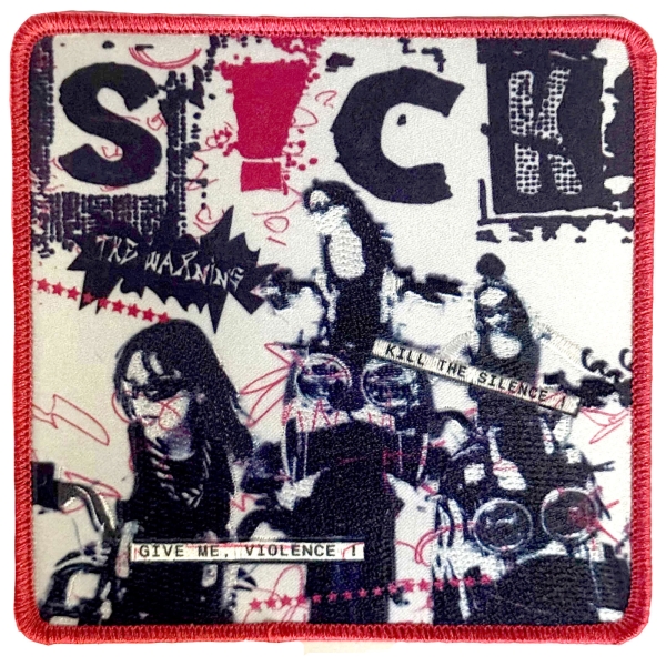Warning - S!Ck Woven Patch i gruppen MERCH / Accessoarer / Tygmärken hos Bengans Skivbutik AB (5695001)