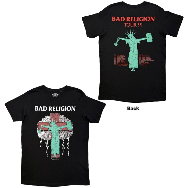 Bad Religion - Liberty 91 Tour Uni Bl T-Shirt i gruppen MERCHANDISE / T-shirt / Nyheter / Punk hos Bengans Skivbutik AB (5695018r)