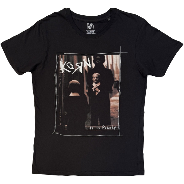 Korn - Life Is Peachy Scribbles Uni Bl T-Shirt i gruppen MERCH / Kläder / T-shirts hos Bengans Skivbutik AB (5695033r)