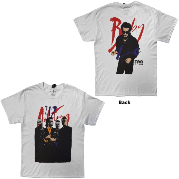 U2 - Achtung Baby Zoo Tv Tour Uni Wht T-Shirt i gruppen MERCH / Kläder / T-shirts hos Bengans Skivbutik AB (5695052r)