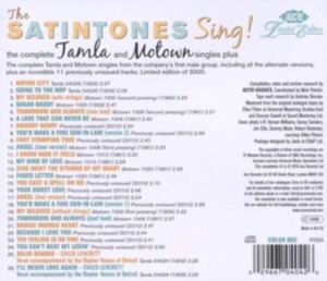 Satintones - Sing! The Complete Tamla And Motown i gruppen CD / Pop-Rock,RnB-Soul hos Bengans Skivbutik AB (569531)