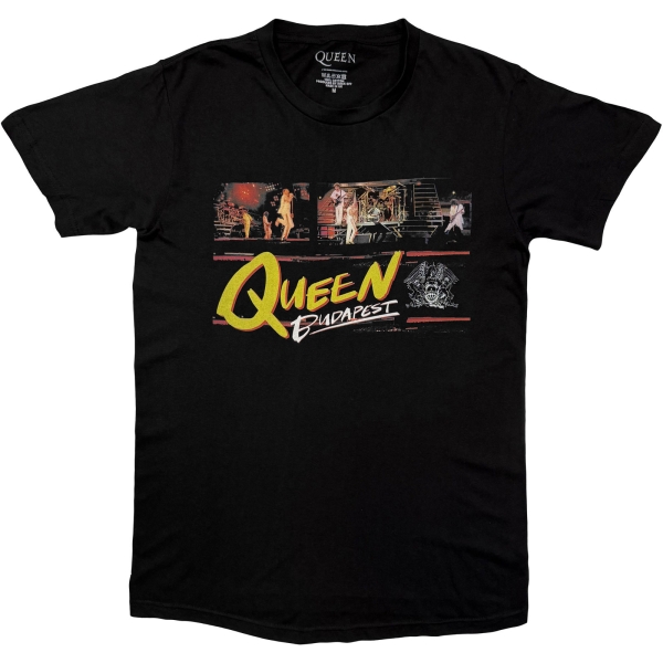 Queen - Budapest Stage Uni Bl T-Shirt i gruppen MERCH / Kläder / T-shirts hos Bengans Skivbutik AB (5695338r)