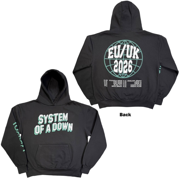 System Of A Down - Hollywood Logo Tour 26 Uni Char Hoodie i gruppen MERCHANDISE / Hoodies / Nyheter / Hårdrock hos Bengans Skivbutik AB (5695340r)