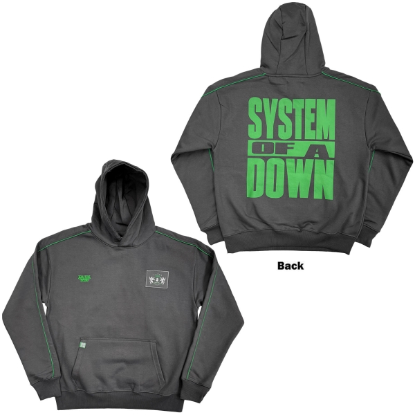 System Of A Down - Warsaw Event Tour 26 Uni Grey Hoodie i gruppen MERCHANDISE / Hoodies / Nyheter / Hårdrock hos Bengans Skivbutik AB (5695343r)