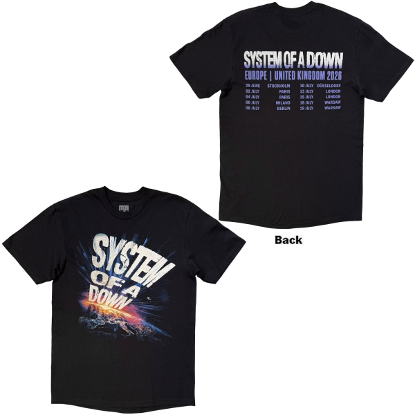 System Of A Down - Admat Tour 26 Uni Bl T-Shirt i gruppen MERCHANDISE / T-shirt / Nyheter / Hårdrock hos Bengans Skivbutik AB (5695353r)