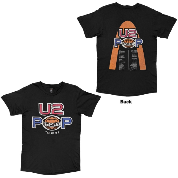 U2 - Popmart European Tour 97 Uni Bl T-Shirt i gruppen MERCH / Kläder / T-shirts hos Bengans Skivbutik AB (5695361r)