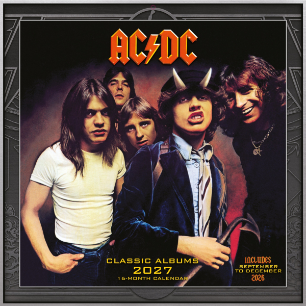 Ac/Dc - Albums 2027 30X30 Square Calendar i gruppen MERCH hos Bengans Skivbutik AB (5696517)