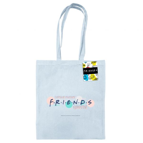 Friends - I Speak Fluent Pastel Blue Tote Bag i gruppen ÖVRIGT / Kommande - alla format hos Bengans Skivbutik AB (5696526)