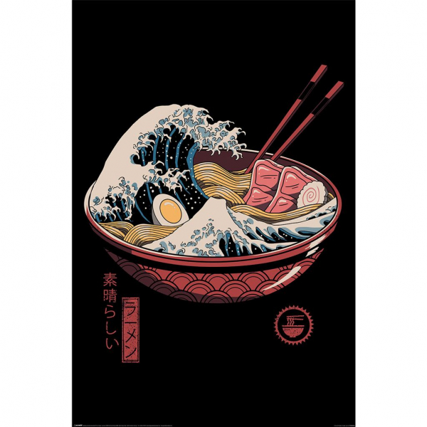 Vincent Trinidad - Great Ramen Wave Maxi Poster 91,5 X 61 Cm i gruppen MERCH / Posters hos Bengans Skivbutik AB (5696554)