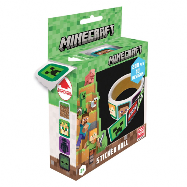Minecraft - Squares Sticker Box i gruppen MERCH / Prylar / Klistermärken hos Bengans Skivbutik AB (5696589)