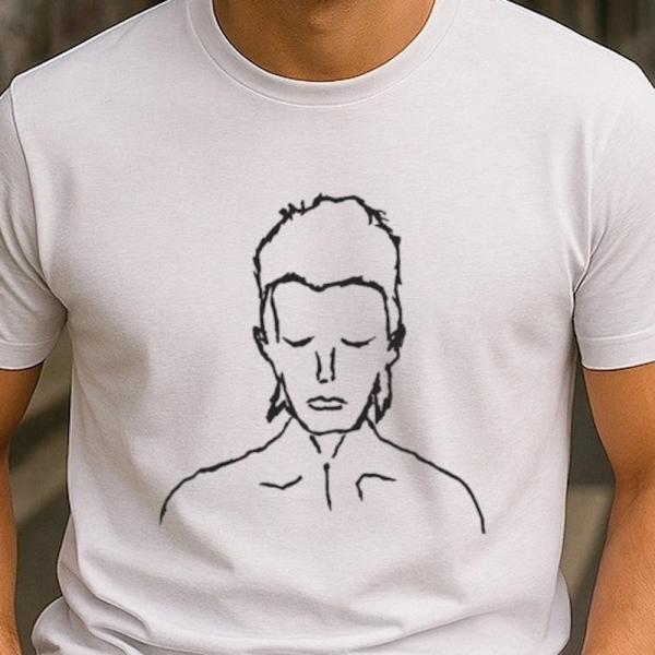 David Bowie - Line Art Portrait T-Shirt i gruppen MERCHANDISE / T-shirt / Nyheter / Pop-Rock hos Bengans Skivbutik AB (5697590r)