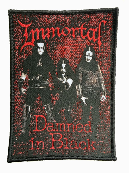 Immortal - Patch Damned In Black (12 X 8,6 Cm) i gruppen ÖVRIGT / Kommande - alla format hos Bengans Skivbutik AB (5698000)