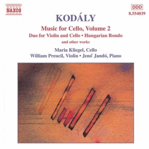 Kodaly Zoltan - Music For Cello Vol 2 i gruppen Externt_Lager / Naxoslager hos Bengans Skivbutik AB (588001)