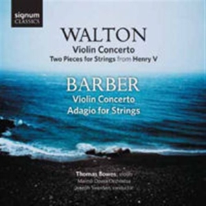Walton William / Barber Samuel - Violin Concertos i gruppen Externt_Lager / Naxoslager hos Bengans Skivbutik AB (689526)