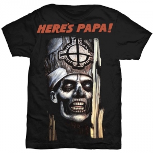 Ghost Here's Papa Men's Black T Shir i gruppen ÖVRIGT / Merch T-shirts / T-shirt Kampanj hos Bengans Skivbutik AB (V-2626252)
