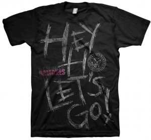 Ramones Hey, Ho! Black Mens T Shirt in the group Minishops / Ramones at Bengans Skivbutik AB (V-2628342)