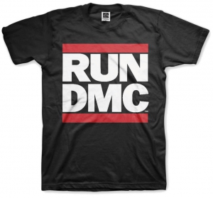 Run DMC Logo Black Mens T Shirt i gruppen ÖVRIGT / Merchandise hos Bengans Skivbutik AB (V-2628350)
