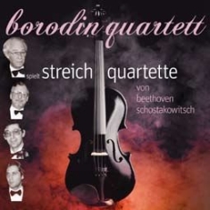 Borodin Quartett - Beethoven/Shostakovich i gruppen CD / Pop-Rock hos Bengans Skivbutik AB (1020604)