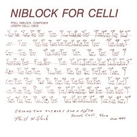 Niblock Phill - Niblock For Celli