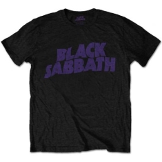 Black Sabbath -  Men's Tee: Wavy Logo Vintage (M)