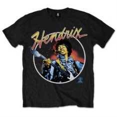 Jimi Hendrix - Jimi Hendrix Script Circle T-shirt L