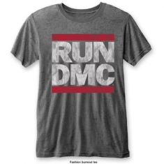 Run DMC - Run DMC Men's Fashion Tee: DMC Logo (Burn Out)