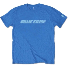 Billie Eilish - BILLIE EILISH UNISEX TEE: BLUE RACER LOGO (SLEEVE PRINT)