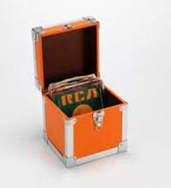 Vinyl Storage - 7 Inch 50 Record Storge Carry Case - Orange