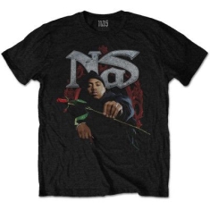 Nas -  NAS UNISEX TEE: RED ROSE (S)