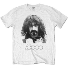 Frank Zappa - Frank Zappa Unisex Tee: Thin Logo Portrait