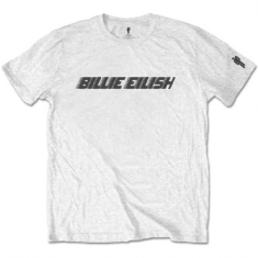 Billie Eilish -  Unisex Tee: Black Racer Logo (Sleeve Print) (XXL)