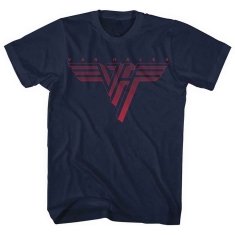 Van Halen - T-shirt - Classic Red Logo (Men Navy Blue)