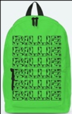 Billie Eilish - Classic Backpack Green - Billie i gruppen ÖVRIGT / Merchandise hos Bengans Skivbutik AB (3868092)