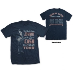Johnny Cash - Unisex Tee: All Star Tour (Back Print)