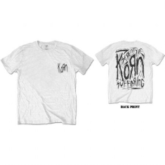 Korn -  Unisex Tee: Scratched Type (Black Print) (L)