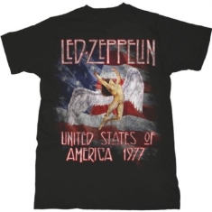 Led Zeppelin -  Unisex Tee: Stars N' Stripes USA '77 (S)