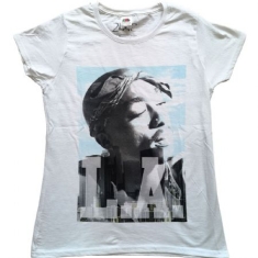 2Pac - Tupac ladies T-Shirt : LA Skyline
