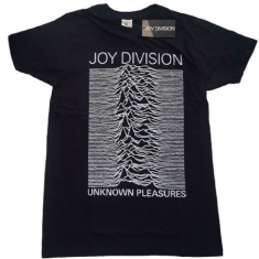 Joy Division -  Unknown Pleasures White on Black Unisex Tee (M)