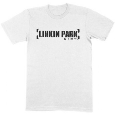 Linkin Park - Linkin Park Unisex T-Shirt: Bracket Logo White