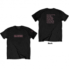 Blackpink - Unisex T-Shirt: The Album Track list (Back Print)