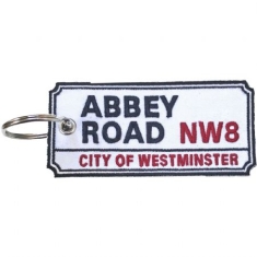Beatles - Road Sign Keychain: Abbey Road, NW London Sign (Double Sided Patch)