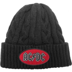 AC/DC - AC/DC Unisex Beanie Hat: Oval Logo (Cable-Knit)