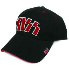 Kiss - Red On White Logo Puff Embroidered Baseb