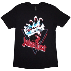 Judas Priest - Unisex T-Shirt: British Steel Hand Triangle (L)
